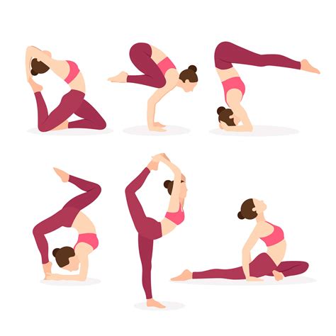 yoga poses vector|yoga asanas image clip art.